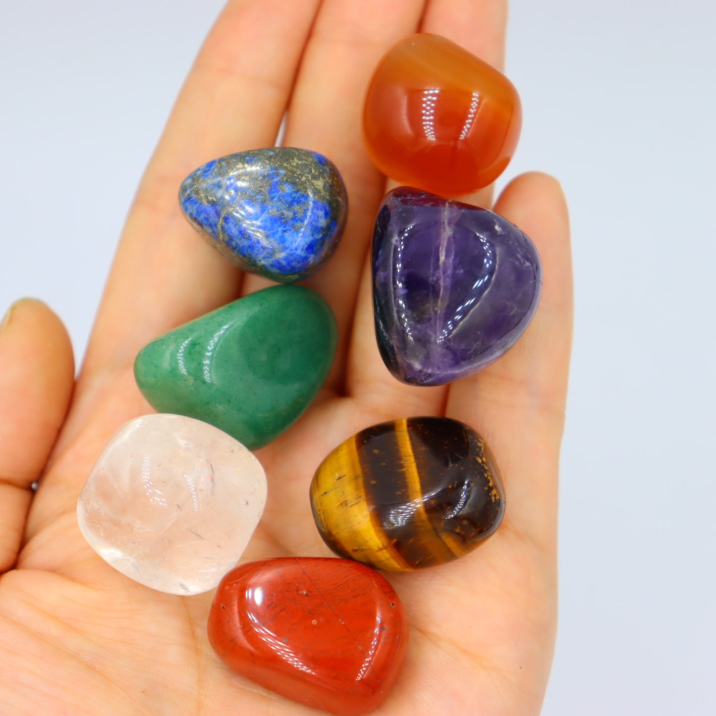 Yoga energy stone seven color crystal original stone seven color chakra stone natural stone original stone prayer spirit idea stone