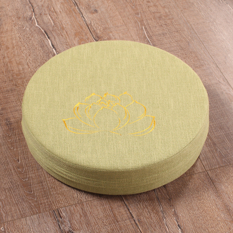 Embroidered Linen Lotus Meditation Meditation Futon