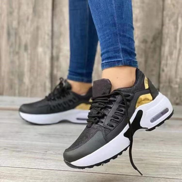 Lace Up Sneakers Women Wedge Heel Running Sports Shoes - Steffis-Lebensenergie.shop