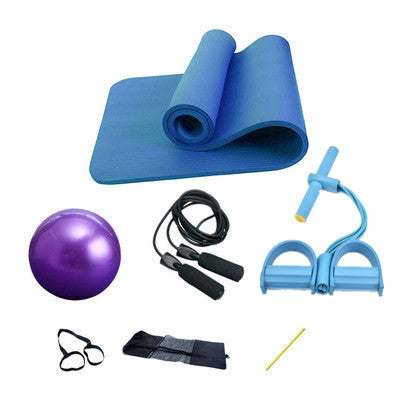 4-Piece Yoga Set – Mat, Pedal Rope, Pilates Ball & Rally