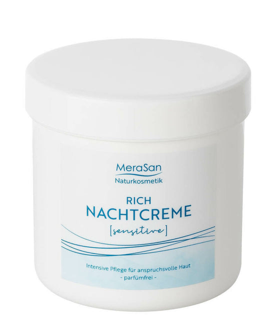 MeraSan Naturkosmetik Nachtcreme RICH SENSITIVE (250 ml – Kunststoff-Tiegel)